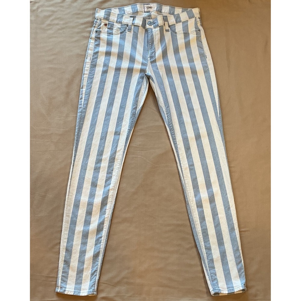 Hudson‎ Krista Super Skinny Liberated Striped Jeans Size 30 Made in USA
